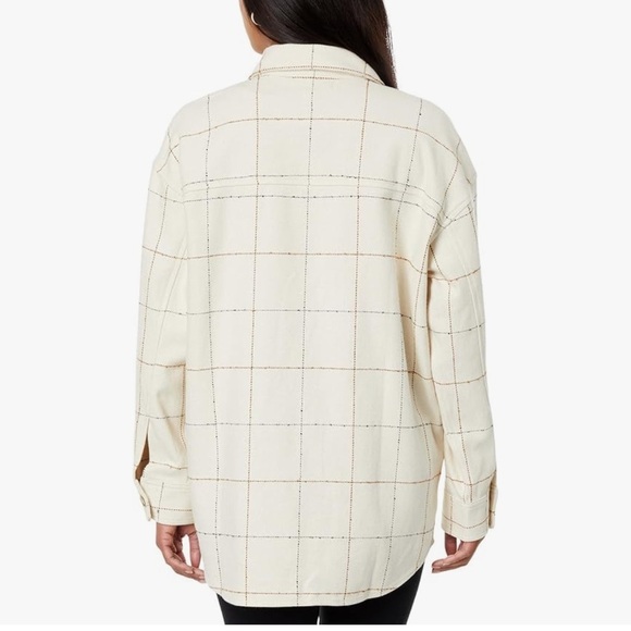 Madewell Bouclé Oversized Shirt-Jacket in Windowpane - Picture 4 of 7